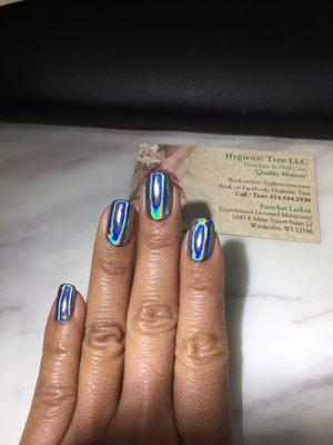 Light reflections Unicorn Nails...Love it.