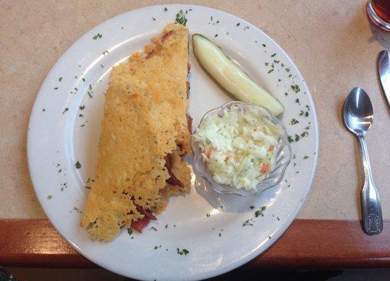 A Parmesan crusted grilled cheese with bacon. No, I did not need to know this sandwich exists.