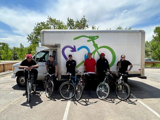 Adult Program:  Helping adults have transportation to work and teaching them basic bike maintenance.