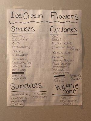 Ice Cream Flavors