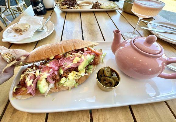 TORTA AHOGANA , this is a Big sandwich, lots of meat , and delicious