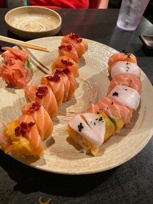 Geaux Saints Maki Roll & Joe J. Burreaux Roll both phenomenal! Highly recommend both. We couldn't pick a favorite of the two.