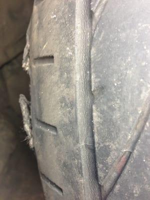 Less than 3 days and 100 miles "new tires"