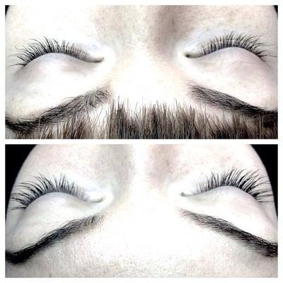 Partial set eyelash extensions