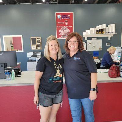 Store owner Heather and sister Lauren (Owner of Jackrabbit Java)