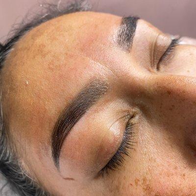 Brow wax and tint