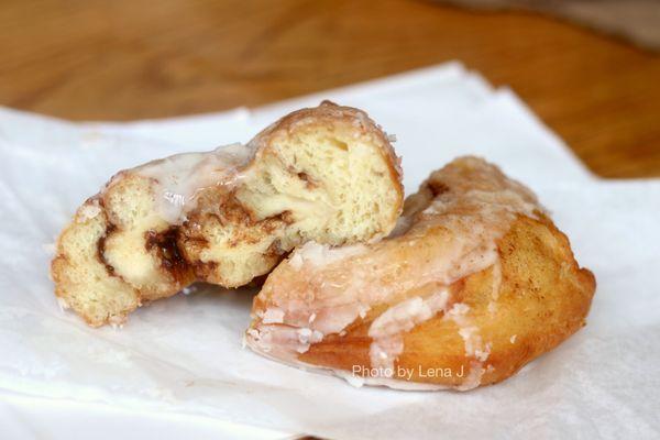 Cinnamon Swirl ($3.13) - yeast donut with raw dough inside :(