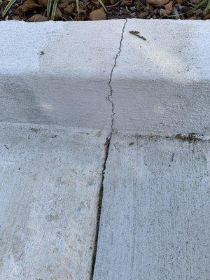 Cracks and spots that appear corroded