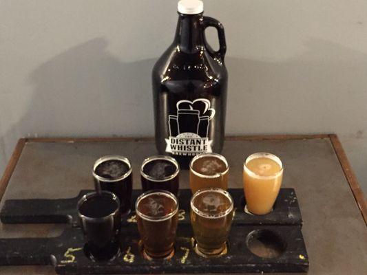 A flight of everything on tap