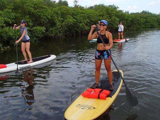 Don't worry, the instructor reminded me several times that my paddle was backwards (excellent listening skills here).