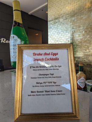 Drink menu