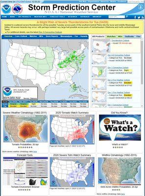 Today's storm predictions from the National Weather Center