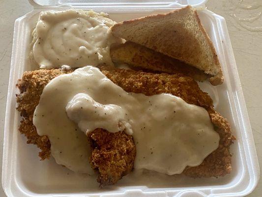 Chicken Fried Steak Special-  Wednesday Night. Really good, plenty of food. Hamburgers really good also.