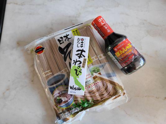 Buckwheat Noodle, Grated Wasabi and Ponzu