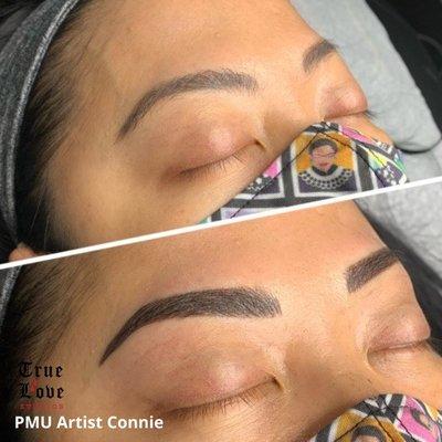 Microblading done by PMU Artist Connie