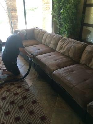 Aim to Please cleans all types of upholstery and specialty furniture.  Pet stains, food stains, spills can all be professionally removed.