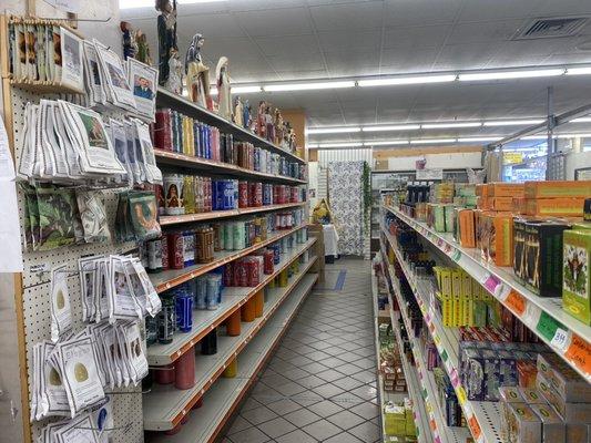 Candle and soap section