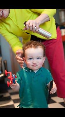 Henry's first haircut!!