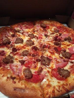 Pepperoni sausage and ham 3 topping special