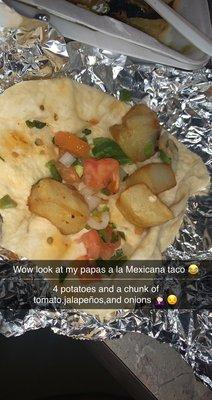 Papas A La Mexicana Taco