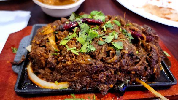 Pepper Mutton 5/5
 Spicy "pulled" style mutton. Perfect to go with the rumali roti.