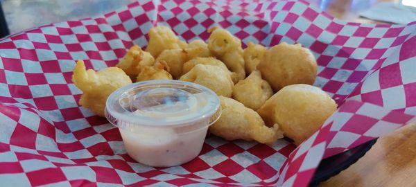 Half order of jalapeño brick curds