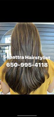 Hair cut and color from Supattra