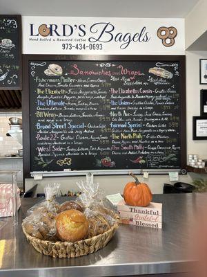 Bagel menu