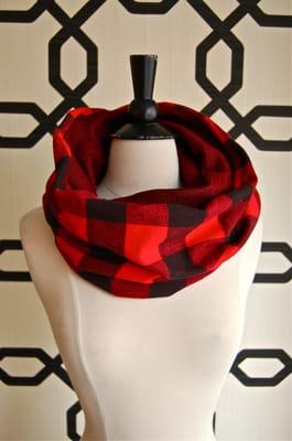 plaid flannel cowls $38