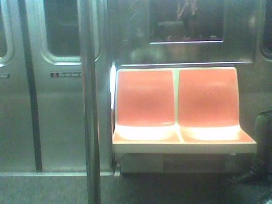 Empty Seats on Manhattan bound B Train