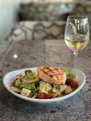 Caesar Salad with Salmon