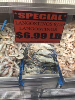 Langostinos on sale