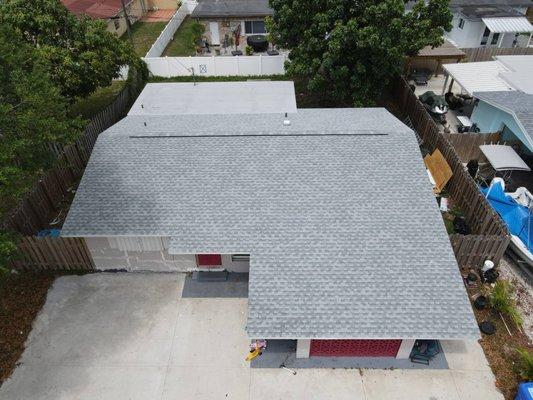 New shingle       roof