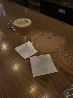 Daiquiri and espresso martini