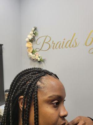 Medium box braids