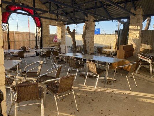 Lots of patio seating will be great when it warms up!