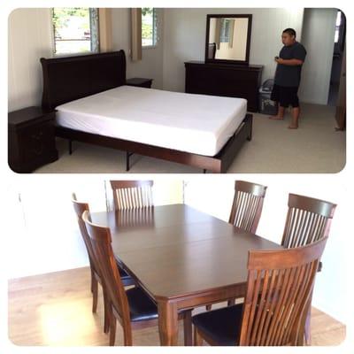 Our bedroom set & Dining table! Still loving it!