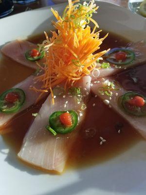 Yellowtail jalapeno appetizer