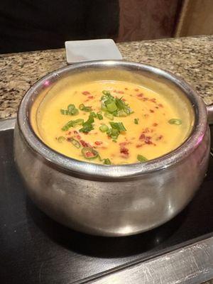 Loaded bake potatoes fondue