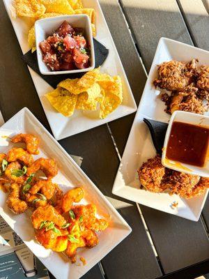 Appetizers  Bang bang shrimp  Coconut shrimp  Tuna