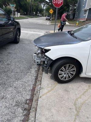 The day I was told it was supposed to be done this was my car sitting out side