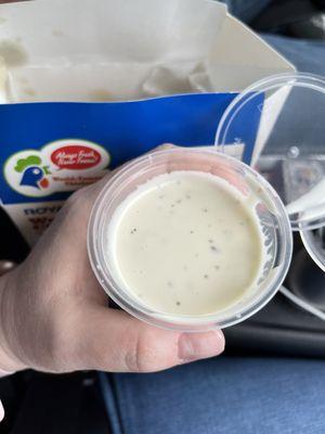 Clearly ranch; not garlic aioli as ordered.