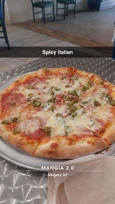 Spicy Italian hold the green olives add extra jalapeños mmmm