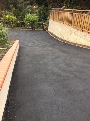 My driveway after being clear coated