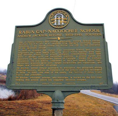 Rabun Gap-Nacoochee School Historical Marker