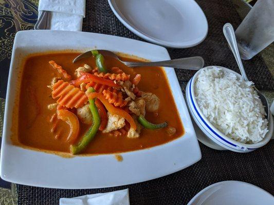 Panang curry chicken $10.95