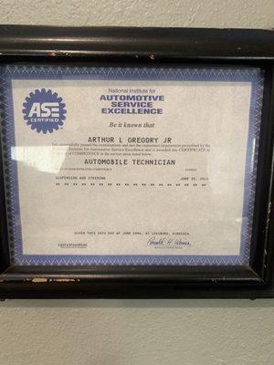 The only posted certification for steering and suspension expired in 2011 was refused any other certification