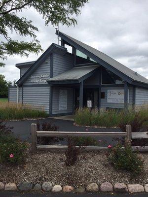 This is the golf school check in area. It also houses the driving range ball feeders.