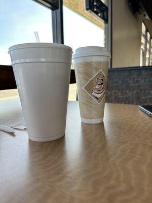 Carmel Latte and Vietnamese Iced Coffee