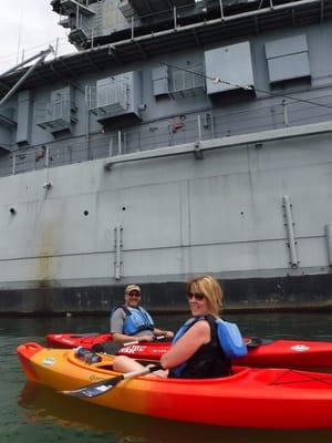 Kayaking with rented kayaks from Elevator Alley Kayak, awesome !!